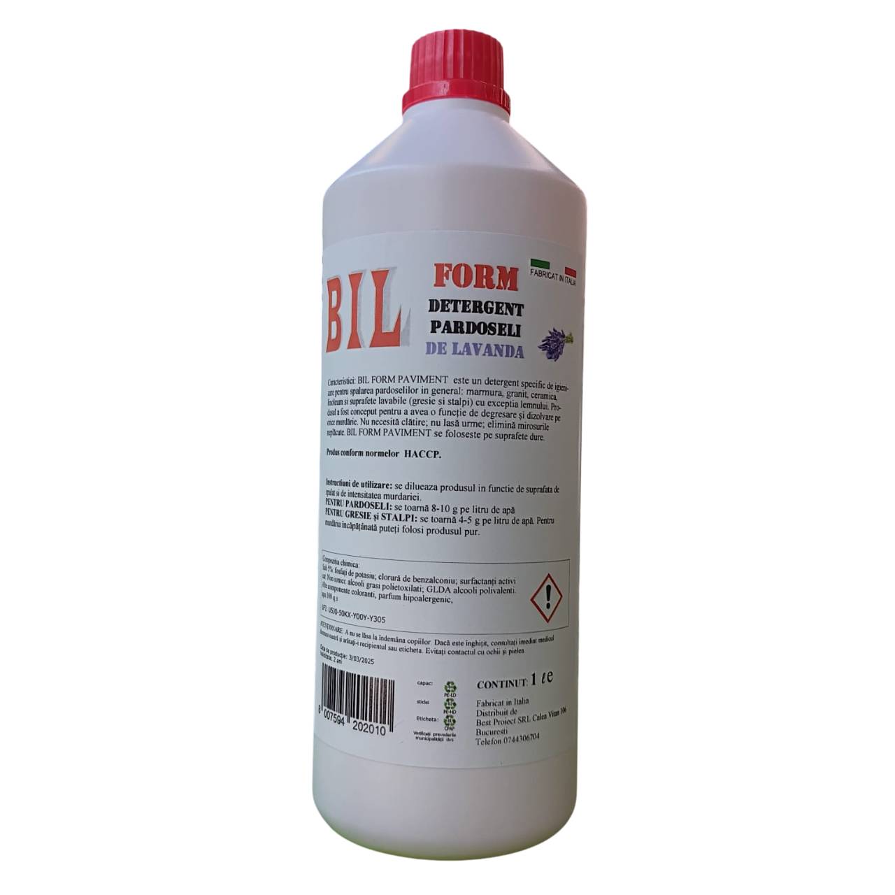 BIL FORM PAVIMENTI detergent profesional pardoseli cu miros de Lavandă 1L