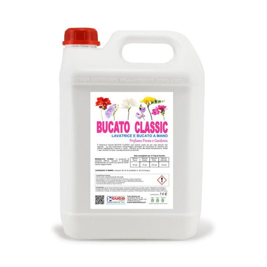 Detergent lichid de rufe profesional BUCATO CLASSIC fresia si gardenia 5L